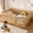 Natural, variant on HICOMILA Full Size Floor Bed with High Fence, Solid Wood Montessori Bed with Door, Low-Profile and No Box Spring Needed Design, Natural