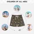 thumbnail image 6 of FORMRS Boys Swim Trunks Quick Dry Mesh Lining Beach Boardshorts, Sizes XS-XL, Green Forest Fox Pattern, 6 of 7