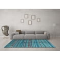 thumbnail image 3 of Ahgly Company Indoor Round Abstract Light Blue Contemporary Area Rugs, 4' Round, 3 of 4