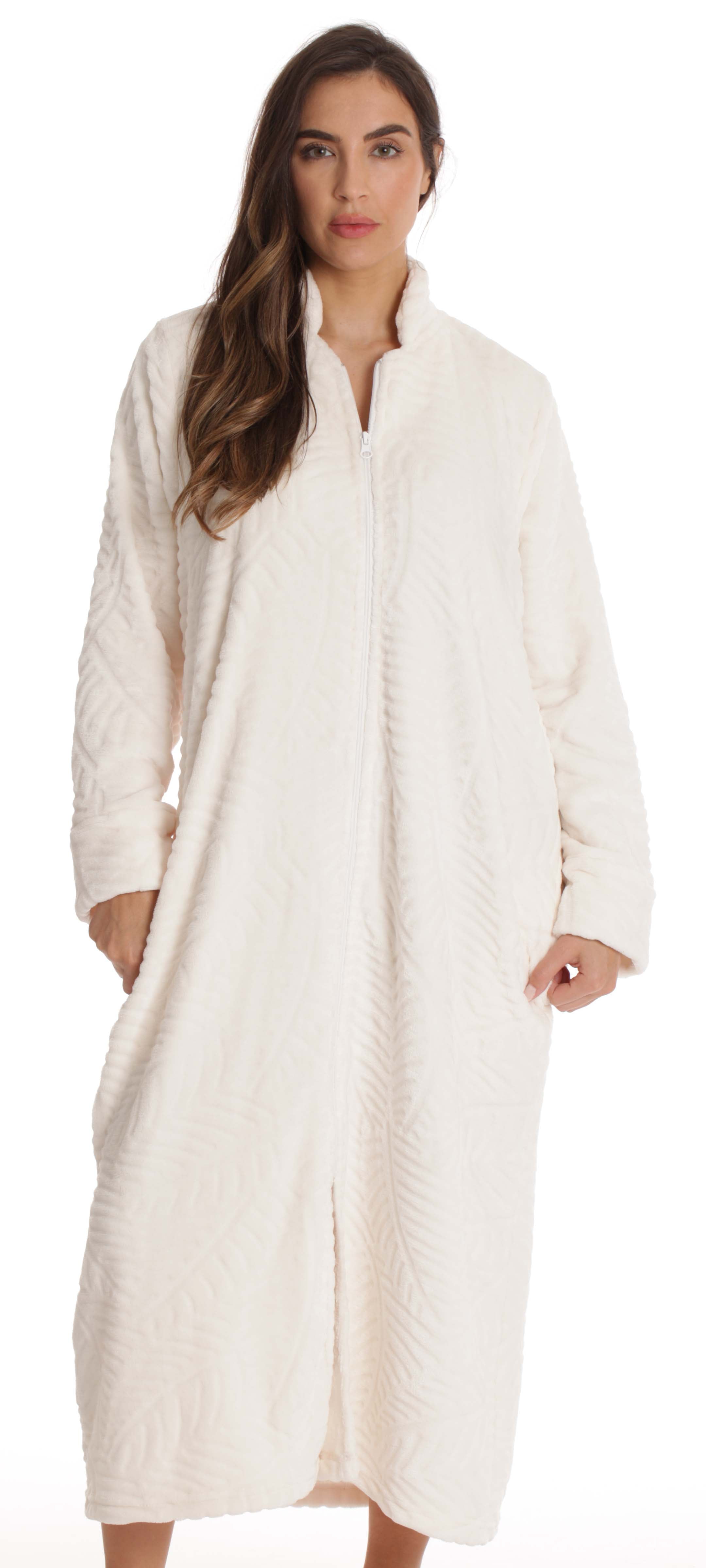 just love plush zipper lounger robe