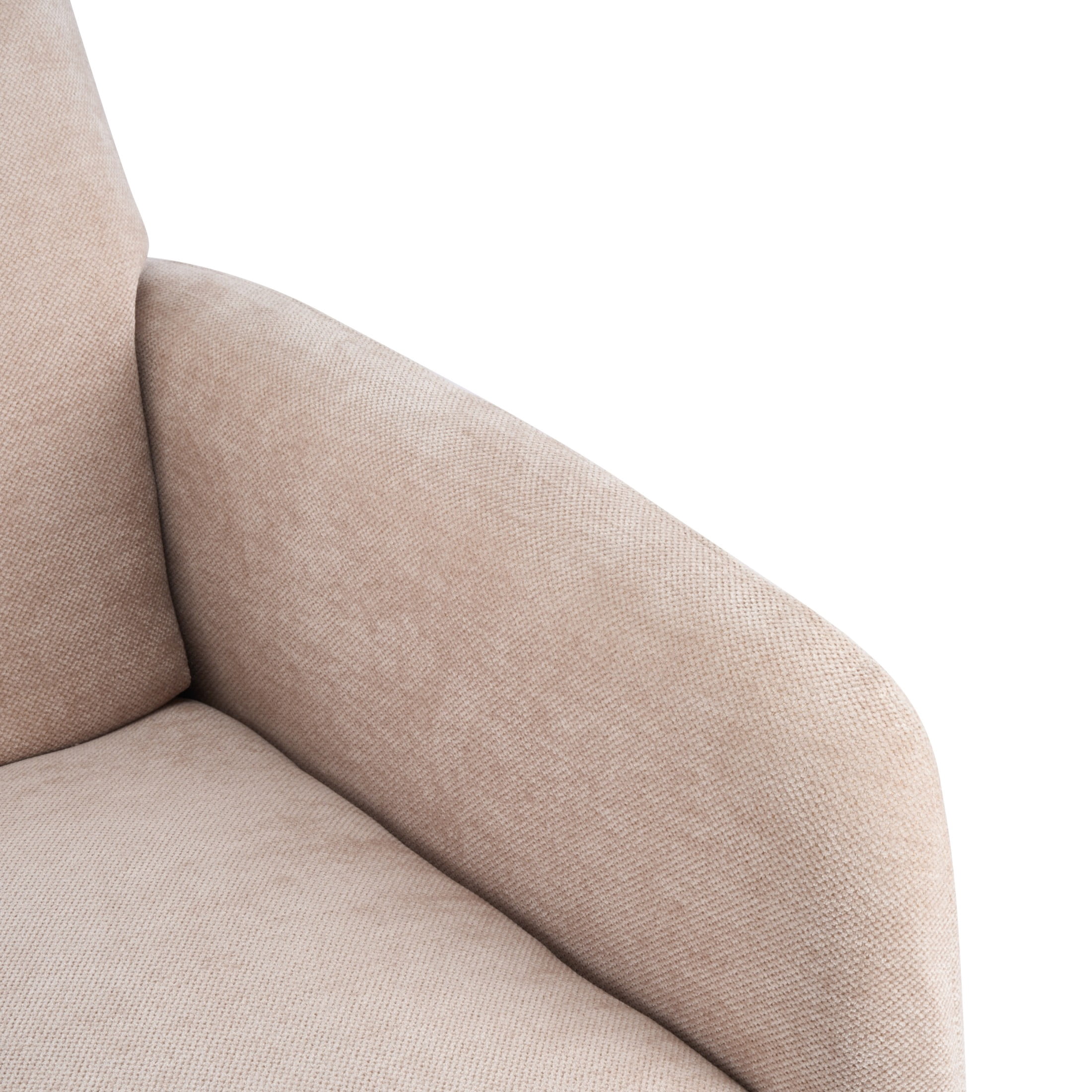 Christopher Knight Home 180° Power Swivel Recliner Chair with Wood Base and Lumbar Pillow, Almond