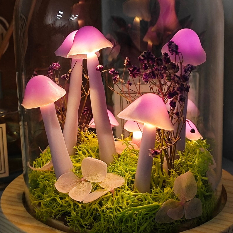 Purple mushroom lamp new arrivals