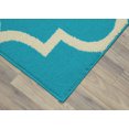 thumbnail image 2 of Garland Rug Quatrefoil Polypropylene Teal/Ivory Indoor Area Rug, 5' x 7', 2 of 5