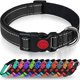 thumbnail image 1 of Collar para perro, collar clásico ajustable de nailon reflectante con acolchado de malla suave y transpirable para perros pequeños, talla S, negro., 1 of 5