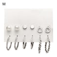 thumbnail image 2 of AYYUFE 1 Set Piercing Ear Stud Set Irregular Geometric Imitation Pearl Ear Ring Kit for Holiday, 2 of 8