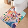 thumbnail image 2 of Yayeee Bath Rugs for Bathroom Floor Set of 2 Non Slip Fluffy Soft Absorbent Mat, Abstract Painting, 2 of 7