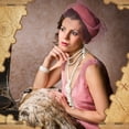 thumbnail image 2 of 1920S Pearl Jewelry Set: the package comes with 1 pair of roaring 20s earrings, 1 piece of flapper bracelet and 1 piece of flapper pearl necklace, the good combination, 2 of 4
