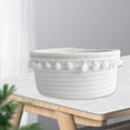 thumbnail image 4 of Cesta de almacenamiento Zulema decoración de mesa de cuerda de algodón, 4 of 8