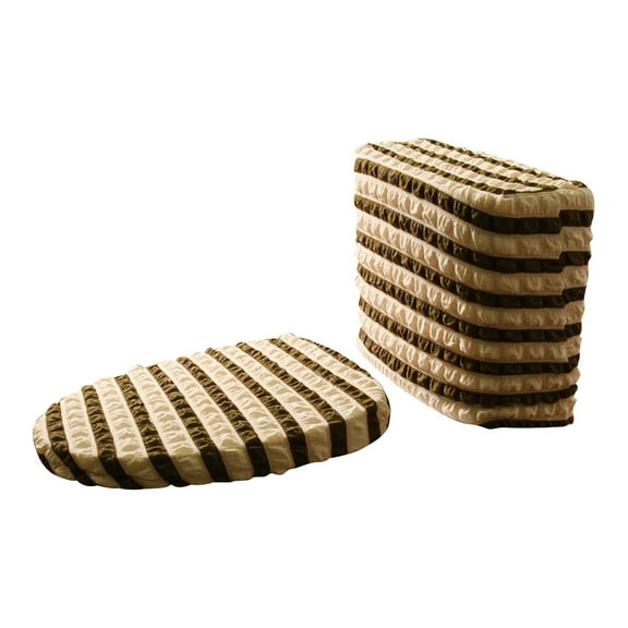 Ngheia Claerance! Two-Tone Brown Toilet Seat Cover, Soft Fabric for Warmth and Style