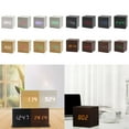 thumbnail image 2 of Stebcece Wood Cube Voice Control Led Alarm Clock Home Bedroom Dormitory, 2 of 21