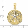 thumbnail image 3 of 10K Two-Tone Two Tone Sand Dollar With Starfish Pendant (22 X 20) Made In Peru -Jewelry By Sweet Pea, 3 of 6