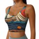 thumbnail image 2 of Balery Whimsical Sailboat Ocean Art Sujetadores deportivos con espalda cruzada para mujer, acolchados, sin costuras, de alto impacto, ideales para yoga, gimnasio, entrenamiento y fitness.-X-Large, 2 of 8