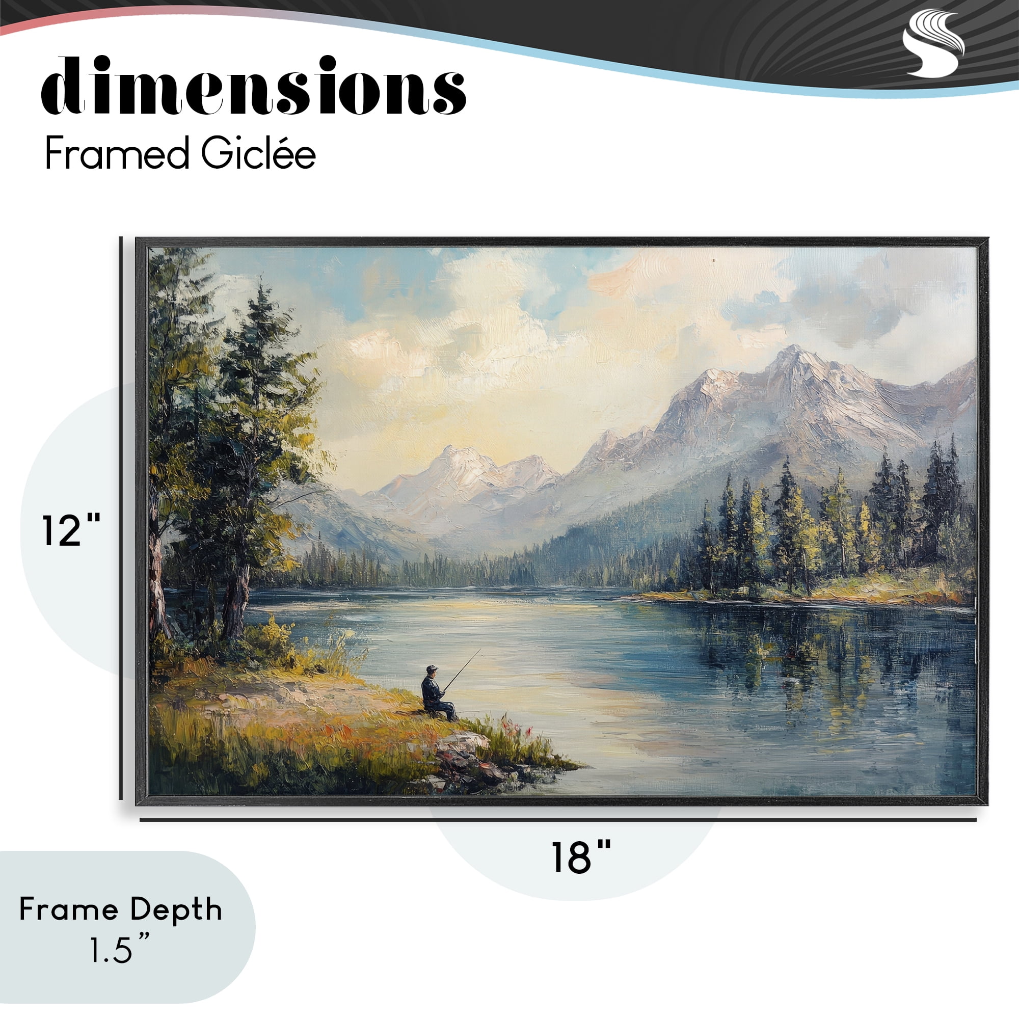 Stupell Industries Secret Fishing Spot Black Framed Giclee Art, design by Petal Prints Design