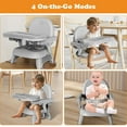 thumbnail image 4 of Baby Portable Booster Seat Adjustable Folding Baby Feeding Seat Toddler Chair for for Children up to 33 lbs, Gray, 4 of 7