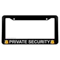 Private Security Guard Safety Warning Caution Car Truck License Plate Frame