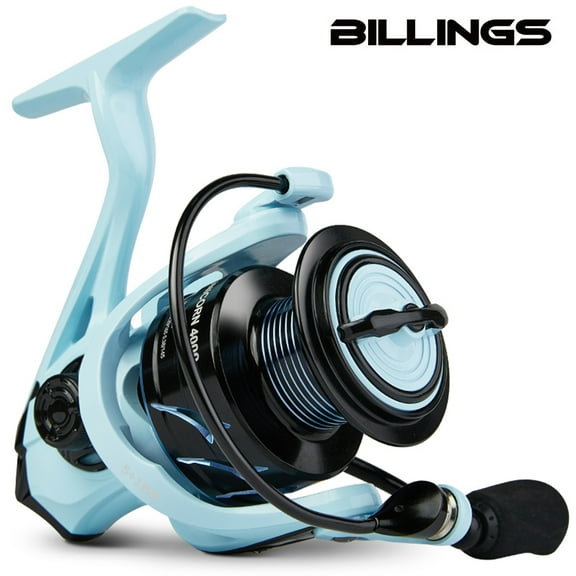 BILLINGS UNICORN 2000-4000 Series, 5.2:1 Gear Ratio, 17.6LBs Max Drag, Metal Rocker&Spool,Spinning Fishing Reel,For Freshwater