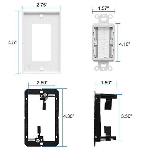 Placa de pared con cepillo de cerdas PEI Decora individual 4 unidades