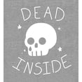 thumbnail image 2 of Halloween Cartoon Skull Dead Inside Crew Neck Short Sleeve Adult T-shirt-Medium-Heather Gray, 2 of 3