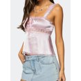 thumbnail image 4 of LMLYSoH Women Babydoll Tank Tops Slim Lace Trim Square Neck Sleeveless Backless Crop Shirt Summer Streetwear, 4 of 7