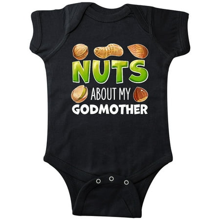 

Inktastic Nuts About My Godmother Peanut Almond Pistachio Gift Baby Boy or Baby Girl Bodysuit