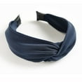 thumbnail image 2 of WTXUE Headbands for Women, Hair Bow Band Headwrap Hairband Wide-Brimm Color Tie Women Headband Headband, Navy, 2 of 2