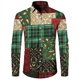 thumbnail image 1 of Camisa a cuadros retro para hombre Camisa de manga larga de temporada Ropa casual para exteriores para hombre Camisa de estilo étnico para exteriores Camisa con solapa y botones, 1 of 6
