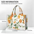 thumbnail image 3 of Large Capacity Tote Bag,Orange Fruits Flowers White Pattern Handbag Fashion Luxury Tote Bag,15.7"x13"x 5.1" Inches,Laptop Compatible, 3 of 6