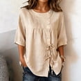 thumbnail image 2 of Active Tops Women Long Sleeve Compression Shirt Women Athletic Tops Womens Tees Short Sleeve Womens Workout Tops Short Sleeve Sleeve T Woman Large Shirt Long Sleeve Women Large Brown 3XL, 2 of 5