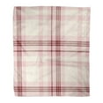 thumbnail image 1 of JSDART Flanelle Jeter Couverture Motif à Carreaux Motif d'Impression dans la Palette de Crème Rose Bordeaux en Sourdine Traditionnelle Damier pour Numérique 58x80 Pouces Léger Confortable Peluche Chaude Floue Douce, 1 of 2