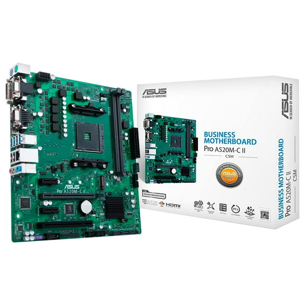 MOTHER BOARD ASUS PRO A520M-C II/CSM AM4 DDR4 HDMI DISPLAY PORT P MICRO ATX Asus PRO A520M-C II/CSM AM4 DDR4 HDMI DISPLAY PORT P MICRO ATX
