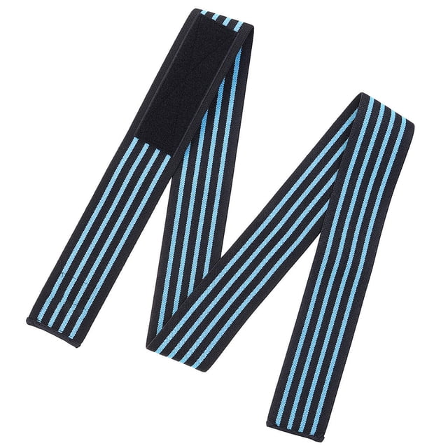 Raindrops Weightlifting Knee Wraps Blue with Comprehensive 360 Degree Protection and Elastic Durable Pads