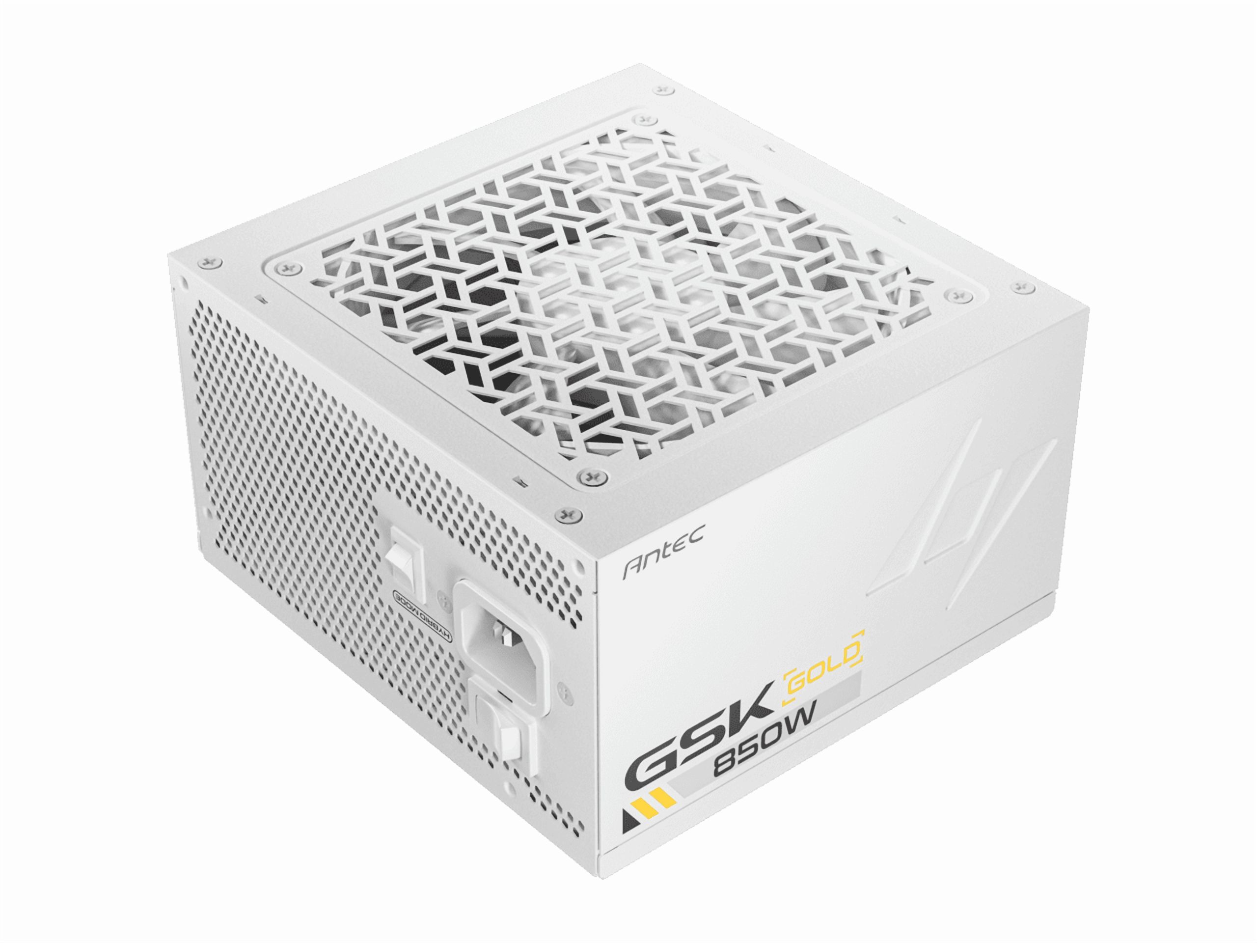 ANTEC GSK850 V2 White ATX3.1, 750W Full Modular PSU, 80 PLUS Gold Certified, PCIE 5.1 Support, PhaseWave Design, Zero RPM Manager, 120mm Silent Fan, 10-Year Warranty, High-Quality Braided Cable