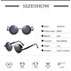 thumbnail image 4 of Gafas de sol steampunk polarizadas redondas grises plateadas vintage para hombres y mujeres con protección UV400 Excelente Rendimiento, 4 of 5