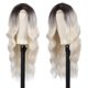 thumbnail image 2 of Peluca Sintética Ondulada Larga para Mujer Rubia Platino 24 Pulgadas Natural JM, 2 of 5
