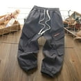 thumbnail image 2 of Mikilon Boys Athletic Pants Size 8-15 Years Solid Color Darwstring Baggy Pants Casual Comfortable Loose Long Pants, 2 of 3