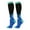 Blue/Black, variant on Sierra Socks Unisex Graduated Colorful Patterned Compression Knee High Socks for Men and Women (Blue)