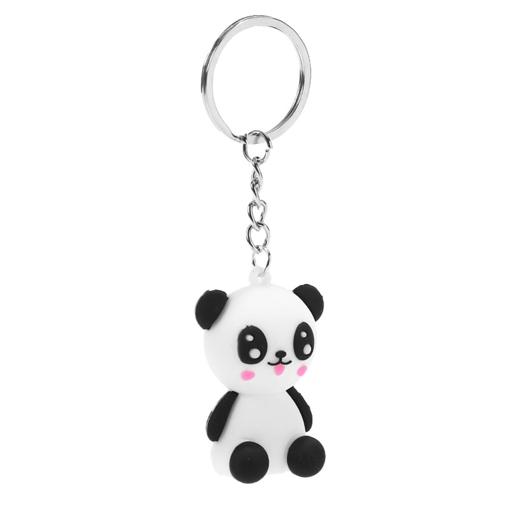 Panda Bear Key Fob Wristlet Keychain Keyring