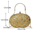 thumbnail image 3 of Diconna Sac Pochette de Soirée pour Femme avec Sangles Chaîne en Métal, Rayures et Paillettes, Sacs de Soirée pour Souper et Mariage, 3 of 3