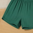 thumbnail image 6 of CUZIBR Summer Toddler Baby Girls 2 Piece Sets Sleeveless Floral Prints Cute Bow Crewneck Pleated Tank Top Blouse Shorts Breathable Stylish Lightweight Outfits,Green,2-3 Years, 6 of 6