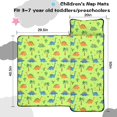 thumbnail image 5 of Green Dinosaurs Cacti Hearts Teens Toddler Nap Mat with Pillow, Sleeping Mat Bag for Preschool Daycare 50"x20", 5 of 6