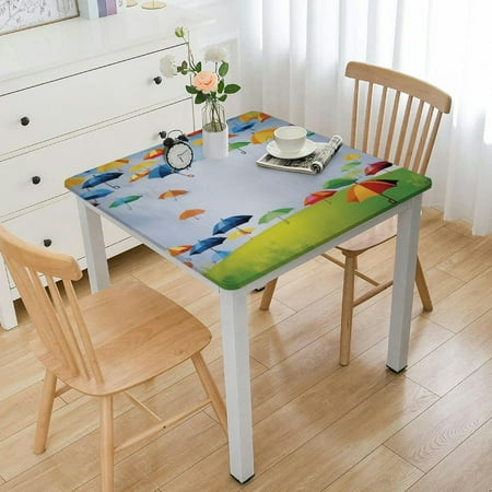 

FACANNAP Umbrellas Table Cover Full Width Single-Sided Printing 100% Polyester Fiber Dining Table Protection 36*36