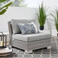 thumbnail image 2 of Lounge Chair, Rattan, Wicker, Grey Gray, Modern Contemporary Urban Design, Outdoor Patio Balcony Cafe Bistro Garden Furniture Hotel Hospitality, 2 of 7