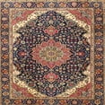 thumbnail image 1 of Ahgly Company Indoor Square Traditional Camel Brown Medallion Area Rugs, 8' Square, 1 of 6