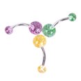 thumbnail image 6 of Racing Butterfly 8PCS/Set Colorful Glitters Navel Belly Button Ring Barbell Piercing Body Jewelry, 6 of 6