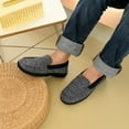 thumbnail image 2 of DL Mens Moccasin House Slippers Memory Foam Cozy Comfy Indoor Bedroom Slippers, 2 of 7