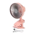thumbnail image 4 of veasfak Clip sur Ventilateur 180 Degrés Rotation Calme s Rechargeable Ventilateur de Bureau USB Rose, 4 of 9