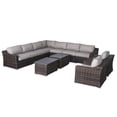 thumbnail image 1 of Living Source International Wicker / Rattan 8-Person Seating Group in Brown, 1 of 3