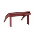 thumbnail image 2 of Arched Wooden Ottoman with Slatted Design and straight Legs in Red, 2 of 5