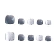 thumbnail image 3 of Apuakthei - Uñas postizas para mujer, cobertura total, uñas postizas para los pies, uñas acrílicas, 24 unidades (negro, luna y estrella brillante), 3 of 4