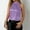 Purple, variant on Caywon Women's Solid Color Crew Neck Satin Halter Sleeveless Tank Top with Back Buttons Silky Smooth Elegant Trendy Top for Date Night Party Daily Casual Outfit